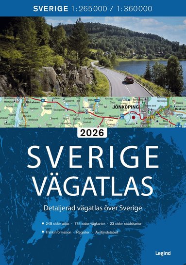 Legind - Sverige vägatlas 2026, Häftad