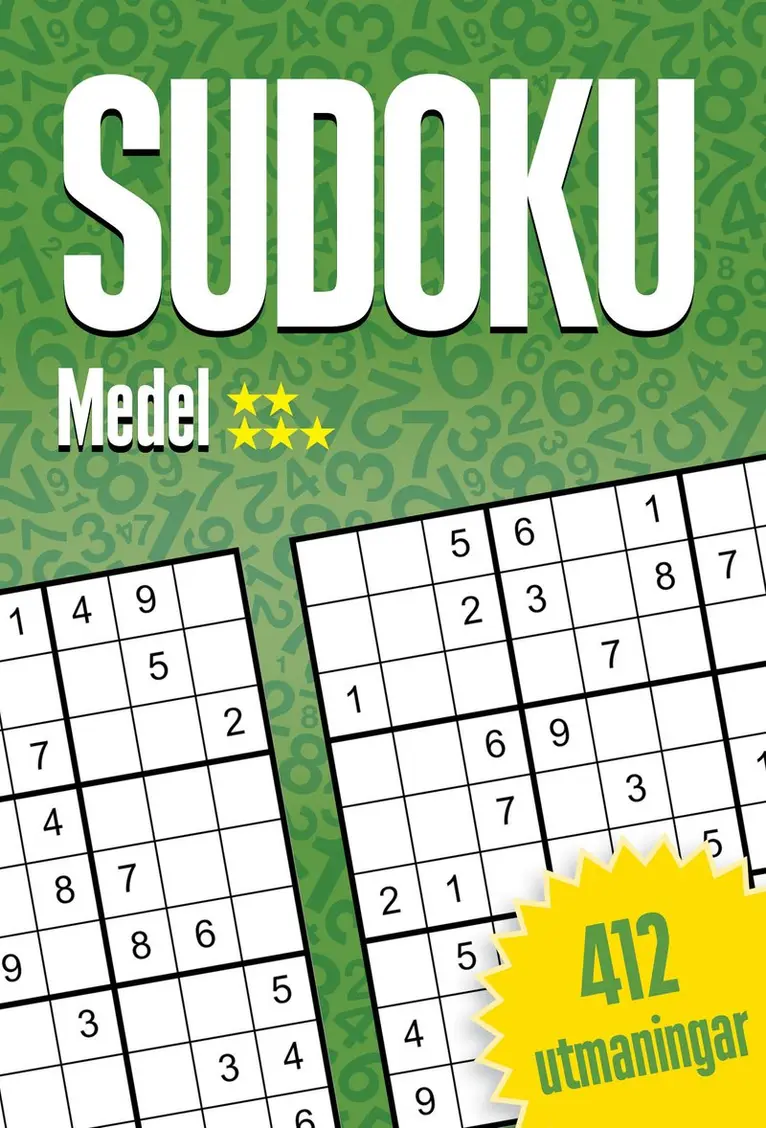 Sudoku : Medel, 412 utmaningar **/***, Häftad. Tillgänglighet: Kommande