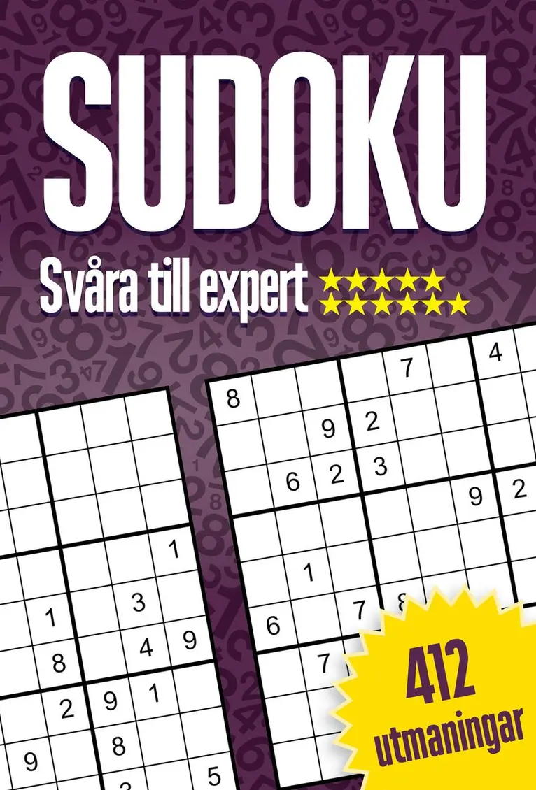 Sudoku : Svåra till expert, 412 utmaningar *****/******, Häftad. Tillgänglighet: Kommande