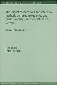 bokomslag Impact of Incentives & Interview Methods on Response Quantity & Quality in Diary- & Booklet-Based Surveys