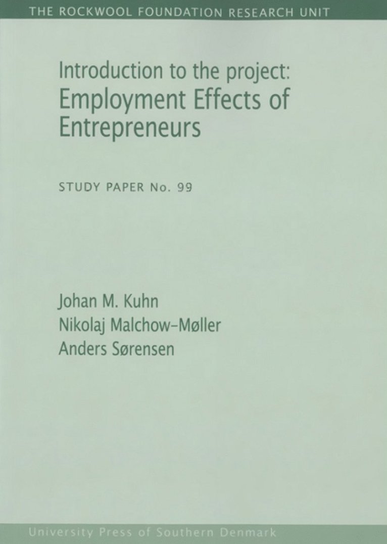 Johan M Kuhn, Nikolaj Malchow-Moller, Anders Sorensen - Introduction to the Project, Häftad