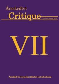 bokomslag Arsskriftet Critique VII