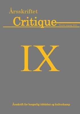 bokomslag Arsskriftet Critique IX