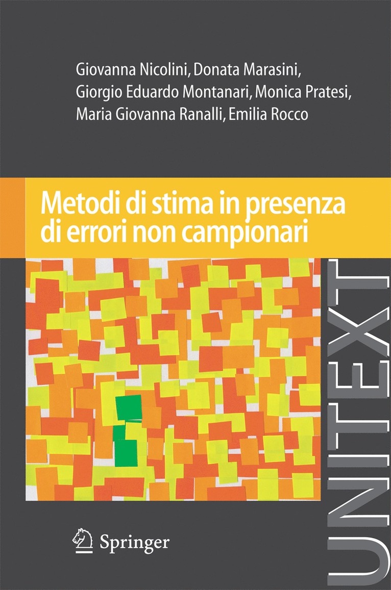 Giovanna Nicolini, Donata Marasini, Giorgio Eduardo Montanari, Monica Pratesi, Maria Giovanna Ranalli, Emilia Rocco - Metodi di stima in presenza di errori non campionari, Häftad