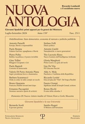 bokomslag Nuova Antologia - A. CLIX, N. 2311, Luglio-Settembre 2024: Rivista Di Lettere, Scienze Ed Arti. Serie Trimestrale Fondata Da Giovanni Spadolini