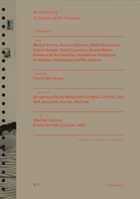 bokomslag Reversibility - a Theater of De-Creation