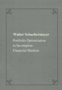 bokomslag Portfolio optimizations in incomplete financial markets
