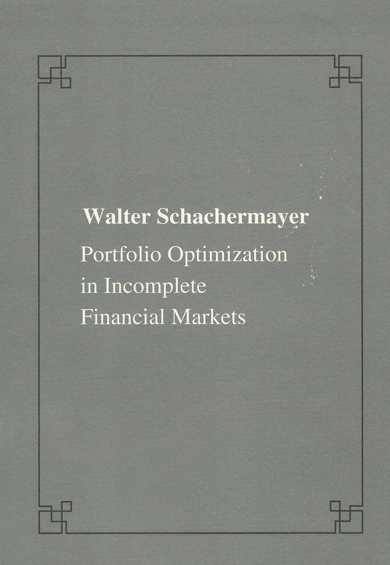 Portfolio optimizations in incomplete financial markets