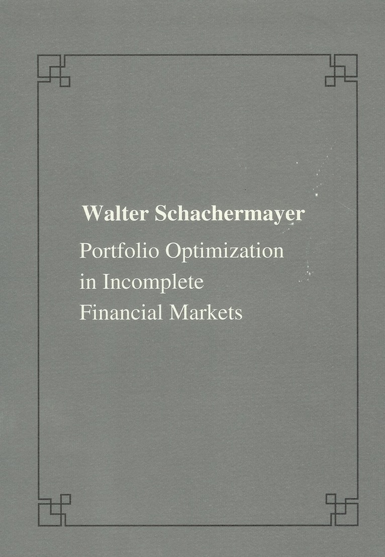 Portfolio optimizations in incomplete financial markets 1