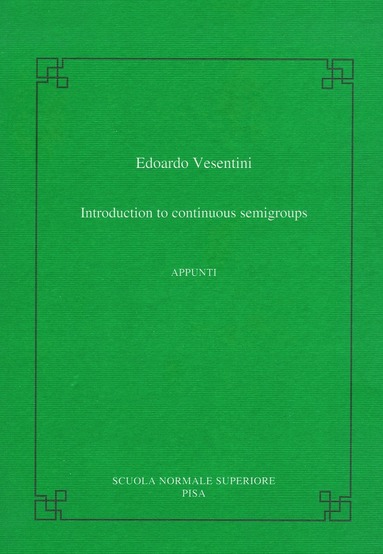 bokomslag Introduction to continuous semigroups