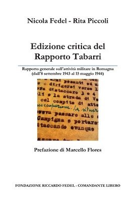 bokomslag Edizione Critica del Rapporto Tabarri