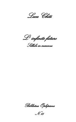 L'infinito futuro: Sillabe in crescenza