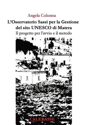L'Osservatorio Sassi per la Gestione del sito UNESCO di Matera. Il progetto per l'avvio e il metodo. 1
