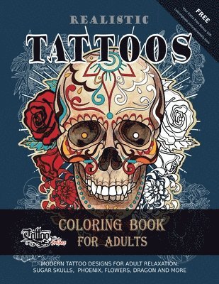 Realistic Tattoos Coloring Book for Adults 1