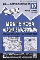 bokomslag IGC Italien 1 : 50 000 Wanderkarte 10 Monte Rosa