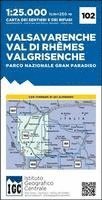 bokomslag IGC Italien 1 : 25 000 Wanderkarte 102 Valsavarenche