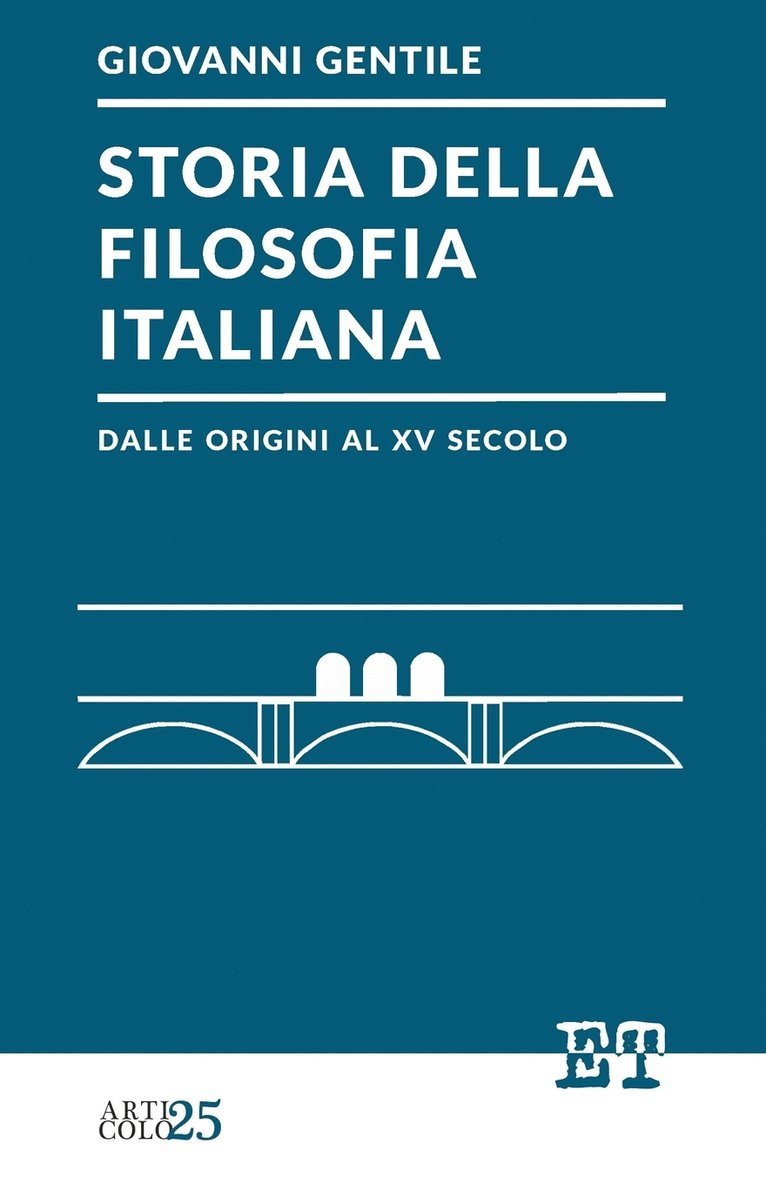 Storia della filosofia italiana dalle origini al XV secolo 1