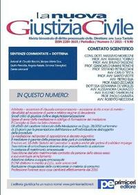 bokomslag La Nuova Giustizia Civile (Numero 3/2015)