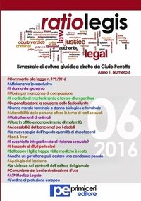 bokomslag Ratio Legis (Numero 6, Anno 2016)