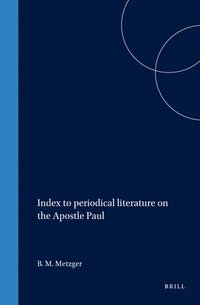 bokomslag Index to periodical literature on the Apostle Paul