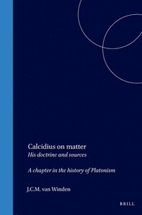 bokomslag Calcidius on Matter: His Doctrine and Sources
