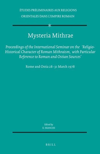 Ugo Bianchi - Mysteria Mithrae, Inbunden