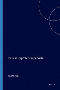 bokomslag Pour interpréter Empédocle