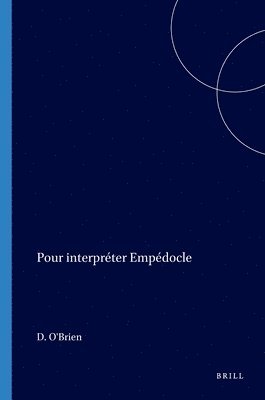 bokomslag Pour interpréter Empédocle