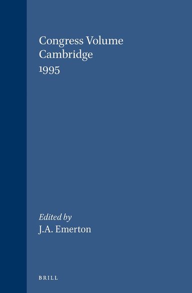 J.A. Emerton - Congress Volume Cambridge 1995, Inbunden