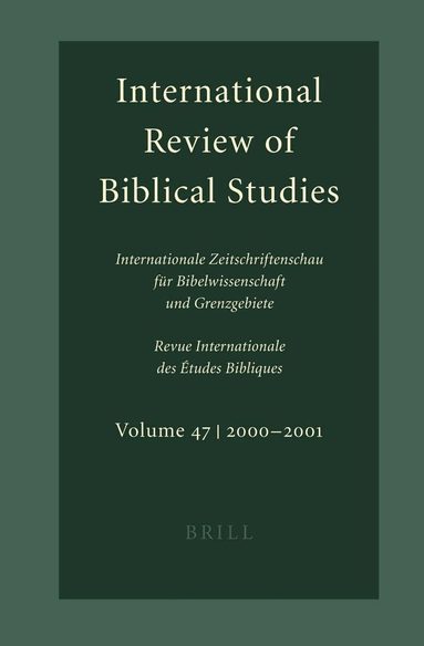 Bernhard Lang - International Review of Biblical Studies, Volume 47 (2000-2001), Häftad