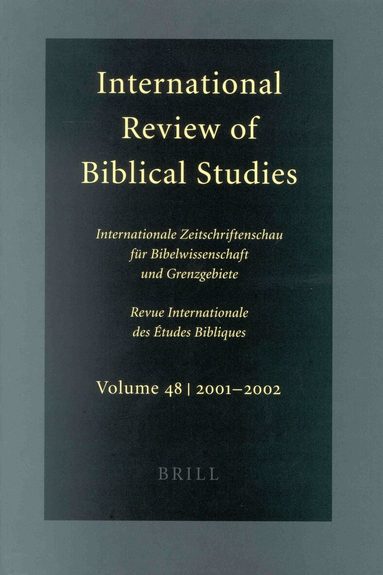 Bernhard Lang - International Review of Biblical Studies, Volume 48 (2001-2002), Häftad