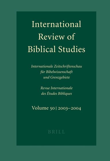 Bernhard Lang - International Review of Biblical Studies, Volume 50 (2003-2004), Häftad