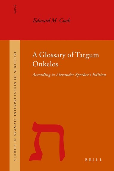 Edward Cook - Glossary of Targum Onkelos, Inbunden