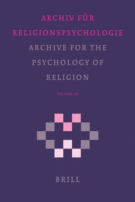 bokomslag Archive for the Psychology of Religion / Archiv Für Religionspsychologie, Volume 28 (2006)