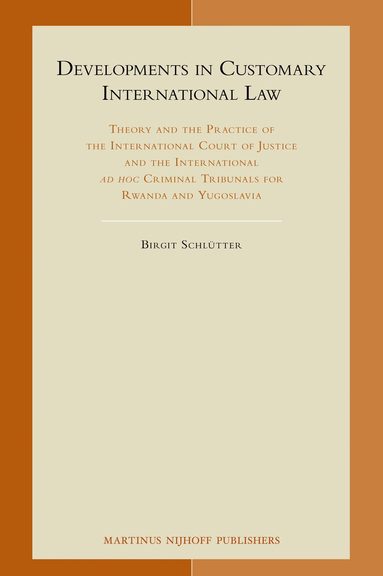 Birgit Schlütter - Developments in Customary International Law, Inbunden