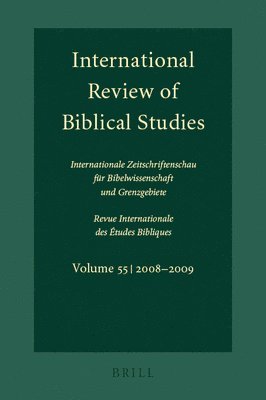 Bernhard Lang - International Review of Biblical Studies, Volume 55 (2008-2009), Häftad