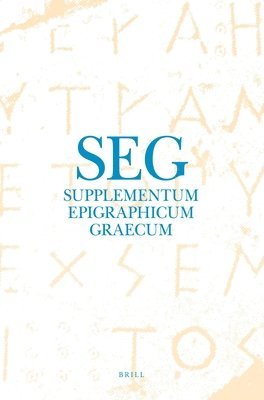 bokomslag Supplementum Epigraphicum Graecum, Volume LVII (2007)