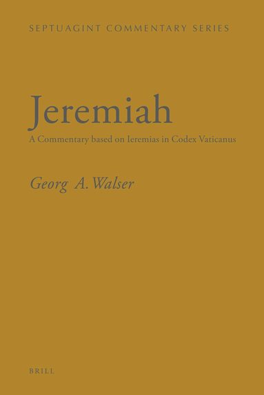Georg Walser - Jeremiah, Inbunden