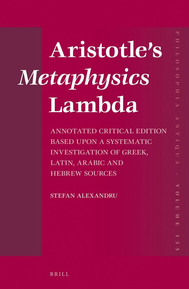 Stefan Alexandru - Aristotle’s Metaphysics Lambda, Inbunden