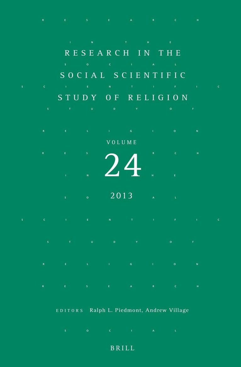Research in the Social Scientific Study of Religion, Volume 24, Inbunden