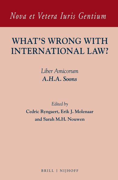 Cedric Ryngaert, Erik J. Molenaar, Sarah Nouwen - What's Wrong with International Law?, Inbunden