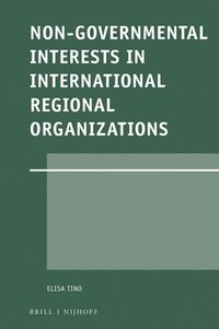bokomslag Non-Governmental Interests in International Regional Organizations