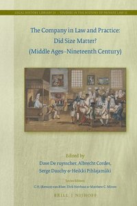 bokomslag The Company in Law and Practice: Did Size Matter? (Middle Ages-Nineteenth Century)