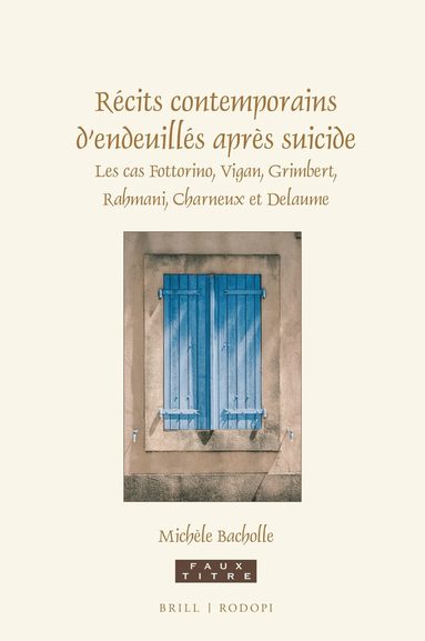 Michèle Bacholle-Bošković - Récits contemporains d’endeuillés après suicide, Inbunden