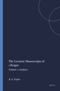 bokomslag The Lucianic Manuscripts of 1 Reigns