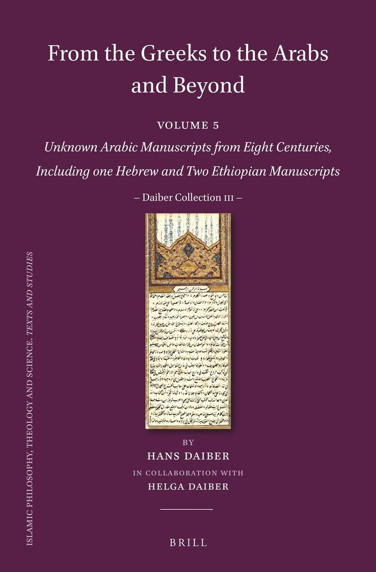 Hans Daiber - From the Greeks to the Arabs and Beyond, Inbunden