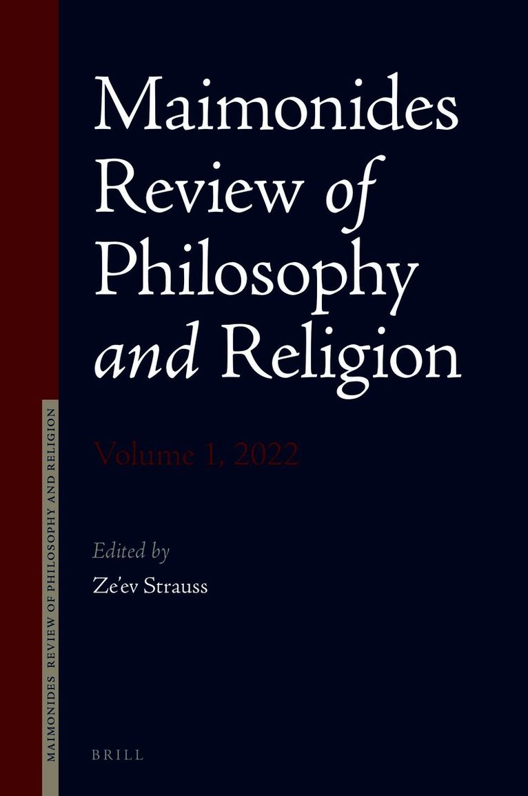 Maimonides Review of Philosophy and Religion Volume 1, 2022