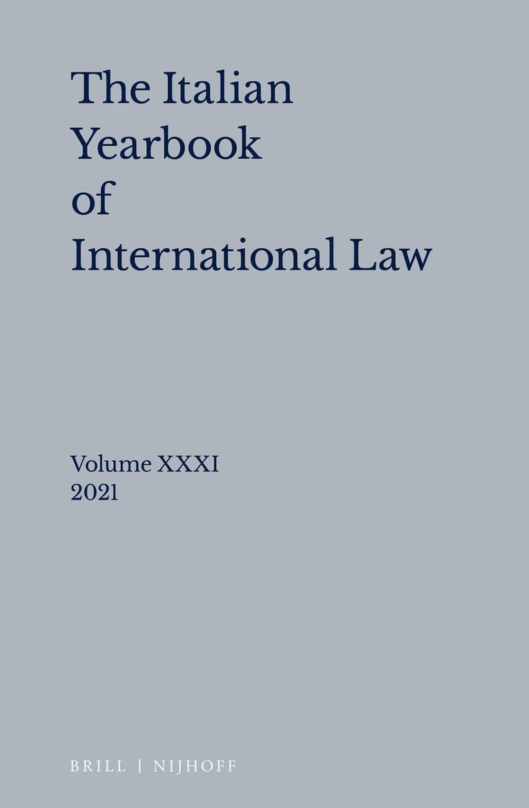 Italian Yearbook of International Law 31 (2021)