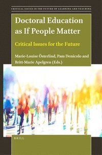 bokomslag Doctoral Education as If People Matter