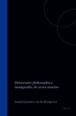 Dissertatio Philosophica Inauguralis, de Aestu Marino